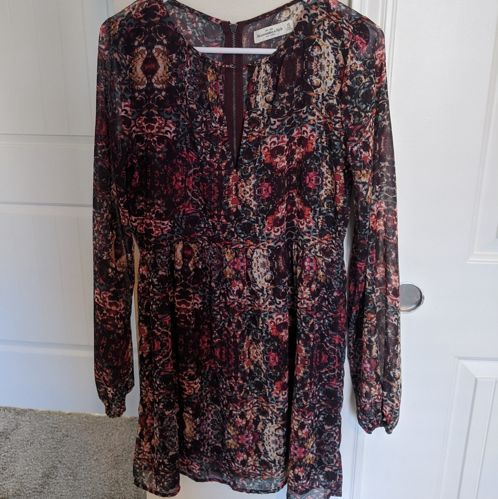 Abercrombie Pattern Long Sleeve Dress